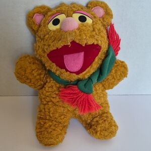 Vintage 1987 McDonald's Muppet Babies Fozzie Bear Christmas Plush - 8" Muppets